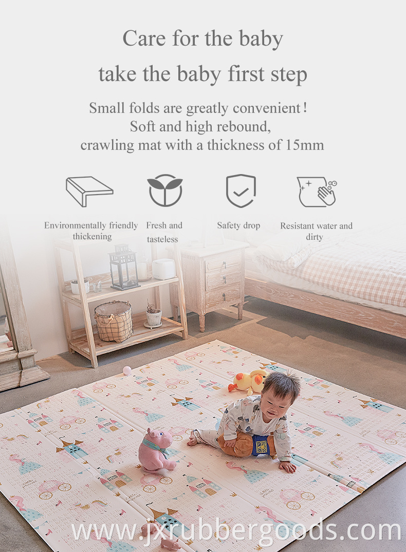 Custom Babytoy Children's Non toxic Wholesale Baby Waterproof Korea XPE Crawling Play Mat Playmat